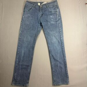 Volcom Liberated Mens Straight Leg Denim Jeans Blue Medium Wash W34 L32